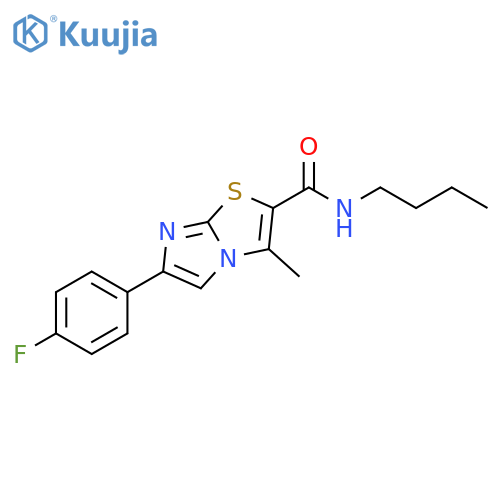 N-butyl-6-(4-fluorophenyl)-3-methylimidazo2,1-b1,3thiazole-2-carboxamide structure