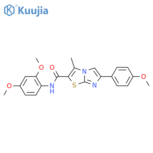 N-(2,4-dimethoxyphenyl)-6-(4-methoxyphenyl)-3-methylimidazo2,1-b1,3thiazole-2-carboxamide structure
