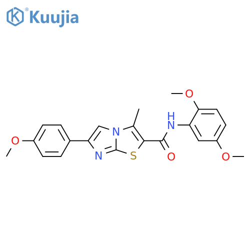 N-(2,5-dimethoxyphenyl)-6-(4-methoxyphenyl)-3-methylimidazo2,1-b1,3thiazole-2-carboxamide structure