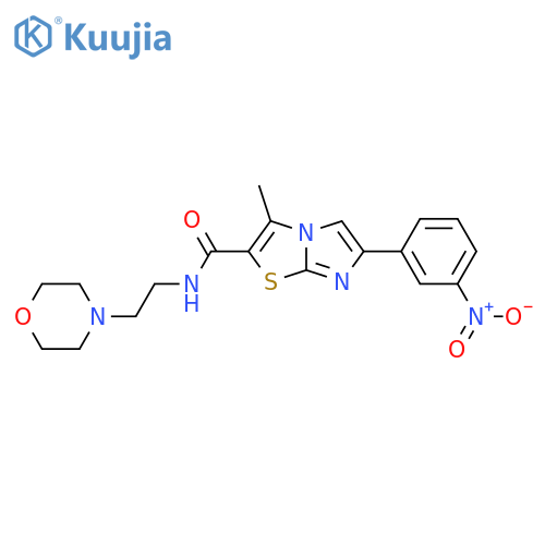3-methyl-N-2-(morpholin-4-yl)ethyl-6-(3-nitrophenyl)imidazo2,1-b1,3thiazole-2-carboxamide structure