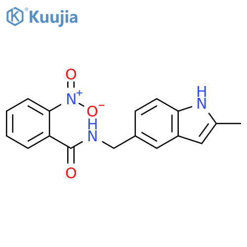 N-(2-methyl-1H-indol-5-yl)methyl-2-nitrobenzamide structure