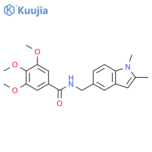 N-(1,2-dimethyl-1H-indol-5-yl)methyl-3,4,5-trimethoxybenzamide structure