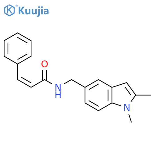 (2Z)-N-(1,2-dimethyl-1H-indol-5-yl)methyl-3-phenylprop-2-enamide structure