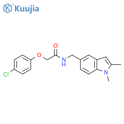 2-(4-chlorophenoxy)-N-(1,2-dimethyl-1H-indol-5-yl)methylacetamide structure