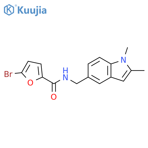 5-bromo-N-(1,2-dimethyl-1H-indol-5-yl)methylfuran-2-carboxamide structure