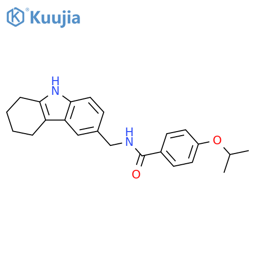 4-(propan-2-yloxy)-N-(2,3,4,9-tetrahydro-1H-carbazol-6-yl)methylbenzamide structure