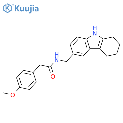 2-(4-methoxyphenyl)-N-(2,3,4,9-tetrahydro-1H-carbazol-6-yl)methylacetamide structure