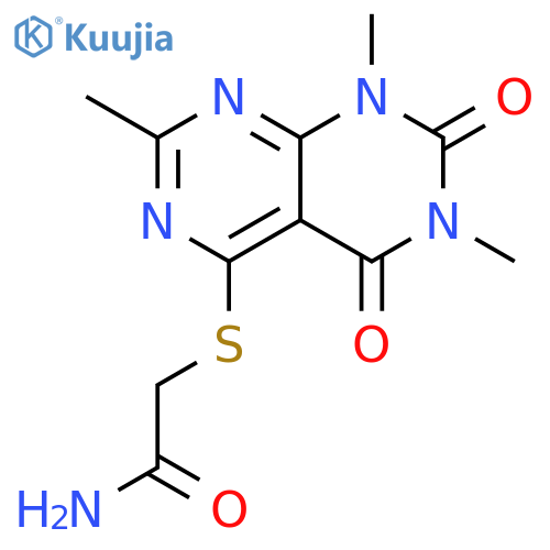 2-({2,6,8-trimethyl-5,7-dioxo-5H,6H,7H,8H-1,3diazino4,5-dpyrimidin-4-yl}sulfanyl)acetamide structure
