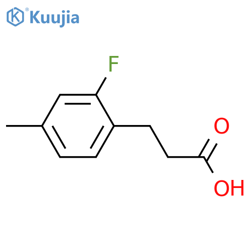 3-(2-fluoro-4-methylphenyl)propanoic acid structure