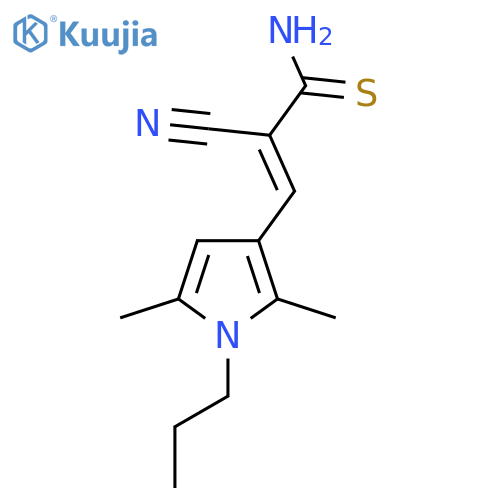 2-Cyano-3-(2,5-dimethyl-1-propyl-1H-pyrrol-3-yl)prop-2-enethioamide structure