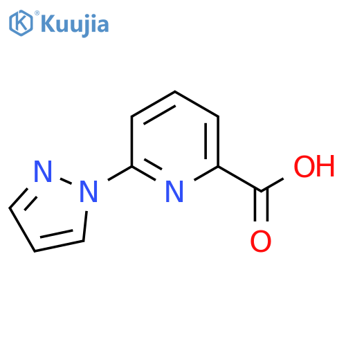 6-(1H-pyrazol-1-yl)pyridine-2-carboxylic acid structure