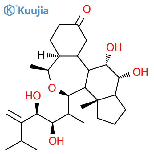 (22R,23R)-2α,3α,22,23-Tetrahydroxy-B-homo-7-oxa-5α-ergost-24(28)-en-6-one structure