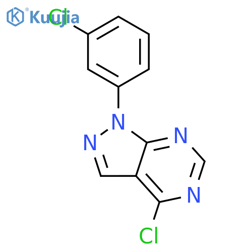 1H-Pyrazolo[3,4-d]pyrimidine, 4-chloro-1-(3-chlorophenyl)- structure