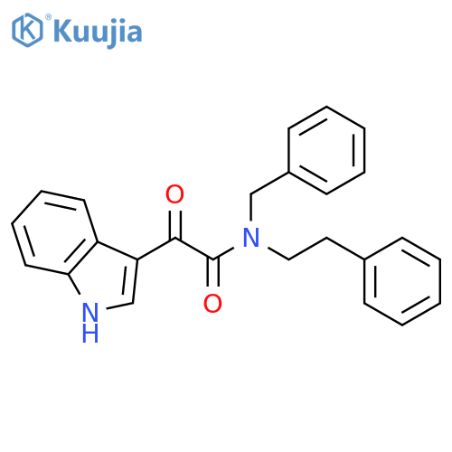 N-benzyl-2-(1H-indol-3-yl)-2-oxo-N-(2-phenylethyl)acetamide structure