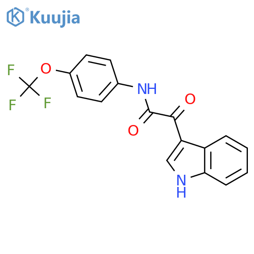 2-(1H-indol-3-yl)-2-oxo-N-4-(trifluoromethoxy)phenylacetamide structure