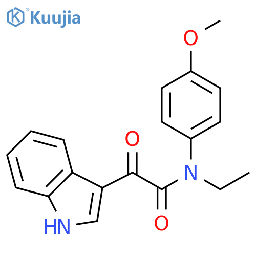 N-ethyl-2-(1H-indol-3-yl)-N-(4-methoxyphenyl)-2-oxoacetamide structure