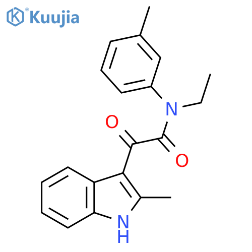 N-ethyl-2-(2-methyl-1H-indol-3-yl)-N-(3-methylphenyl)-2-oxoacetamide structure