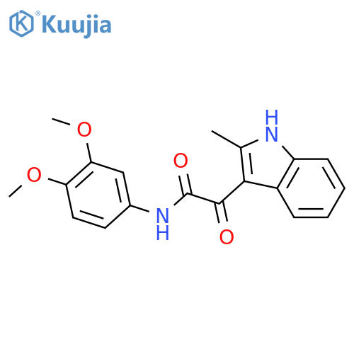 N-(3,4-dimethoxyphenyl)-2-(2-methyl-1H-indol-3-yl)-2-oxoacetamide structure