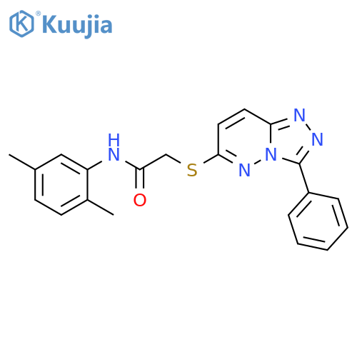 N-(2,5-dimethylphenyl)-2-({3-phenyl-1,2,4triazolo4,3-bpyridazin-6-yl}sulfanyl)acetamide structure