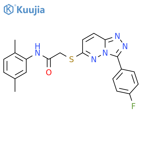 N-(2,5-dimethylphenyl)-2-{3-(4-fluorophenyl)-1,2,4triazolo4,3-bpyridazin-6-ylsulfanyl}acetamide structure