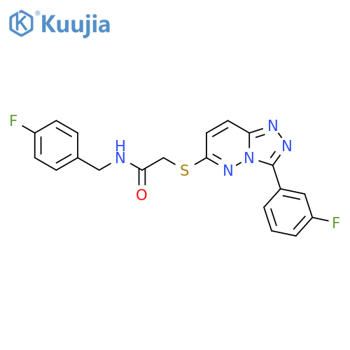 2-{3-(3-fluorophenyl)-1,2,4triazolo4,3-bpyridazin-6-ylsulfanyl}-N-(4-fluorophenyl)methylacetamide structure