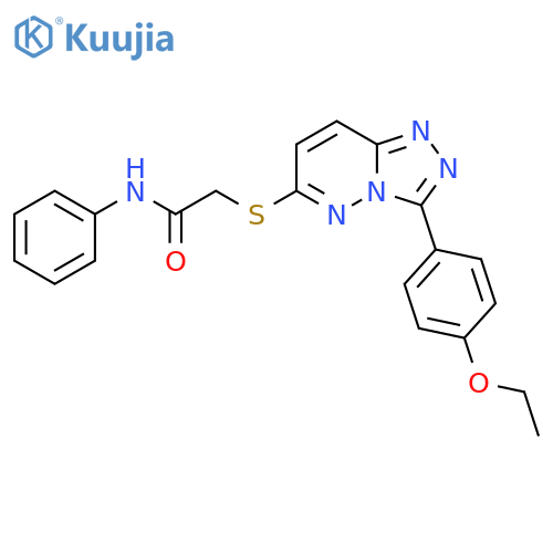 2-{3-(4-ethoxyphenyl)-1,2,4triazolo4,3-bpyridazin-6-ylsulfanyl}-N-phenylacetamide structure