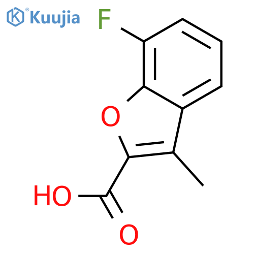 7-fluoro-3-methyl-1-benzofuran-2-carboxylic acid structure