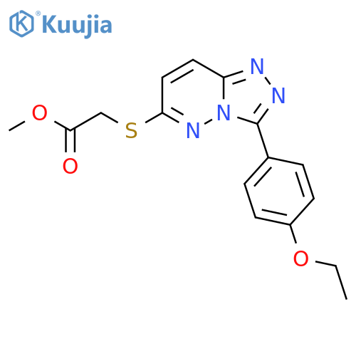 methyl 2-{3-(4-ethoxyphenyl)-1,2,4triazolo4,3-bpyridazin-6-ylsulfanyl}acetate structure