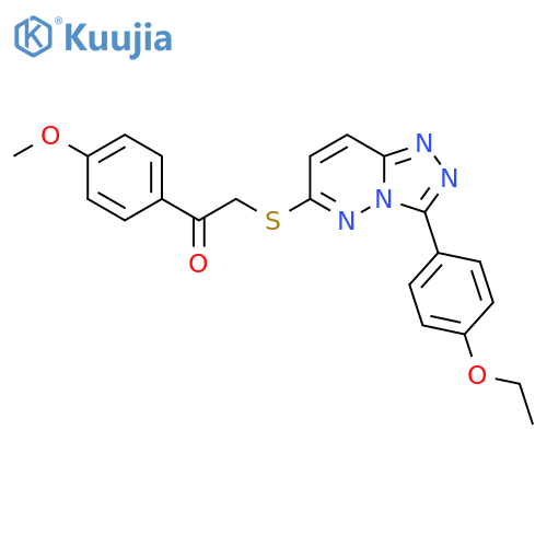 2-{3-(4-ethoxyphenyl)-1,2,4triazolo4,3-bpyridazin-6-ylsulfanyl}-1-(4-methoxyphenyl)ethan-1-one structure