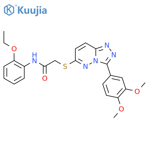 2-{3-(3,4-dimethoxyphenyl)-1,2,4triazolo4,3-bpyridazin-6-ylsulfanyl}-N-(2-ethoxyphenyl)acetamide structure
