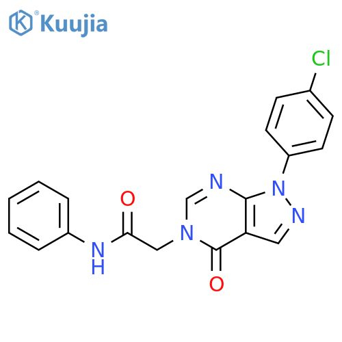 2-1-(4-chlorophenyl)-4-oxo-1H,4H,5H-pyrazolo3,4-dpyrimidin-5-yl-N-phenylacetamide structure