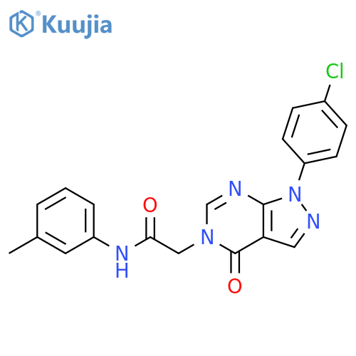 2-[1-(4-chlorophenyl)-4-oxo-1H,4H,5H-pyrazolo[3,4-d]pyrimidin-5-yl]-N-(3-methylphenyl)acetamide structure