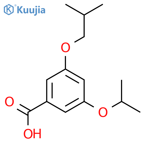 3-(2-Methylpropoxy)-5-(propan-2-yloxy)benzoic acid structure