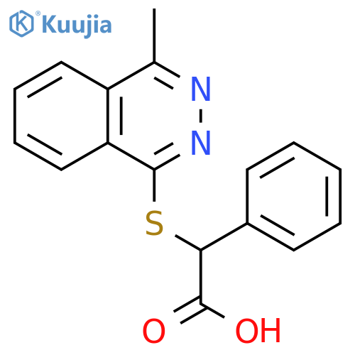 2-(4-methylphthalazin-1-yl)sulfanyl-2-phenylacetic acid structure