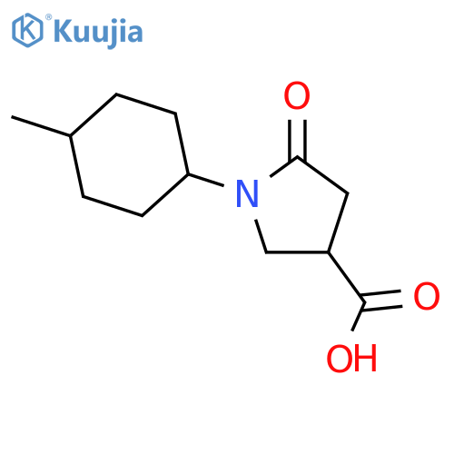 1-(4-Methylcyclohexyl)-5-oxo-3-pyrrolidinecarboxylic Acid structure