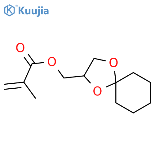 2-Propenoic acid, 2-methyl-, 1,4-dioxaspiro[4.5]dec-2-ylmethyl ester structure