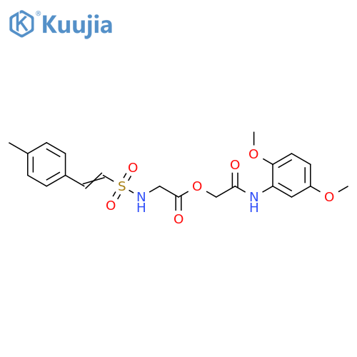 Glycine, N-[[2-(4-methylphenyl)ethenyl]sulfonyl]-, 2-[(2,5-dimethoxyphenyl)amino]-2-oxoethyl ester structure