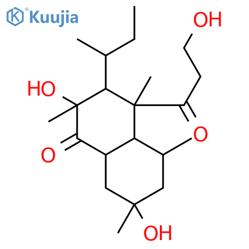 (2S,3R,4R,4aS,5R,7R,8aS)-3-[(2R)-butan-2-yl]-2,7-dihydroxy-4-(3-hydroxypropanoyl)-2,4,5,7-tetramethyloctahydronaphthalen-1(2H)-one structure