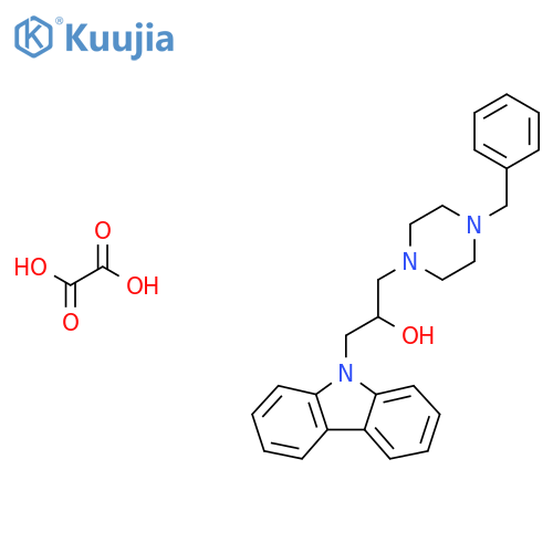 1-(4-benzylpiperazin-1-yl)-3-(9H-carbazol-9-yl)propan-2-ol; oxalic acid structure