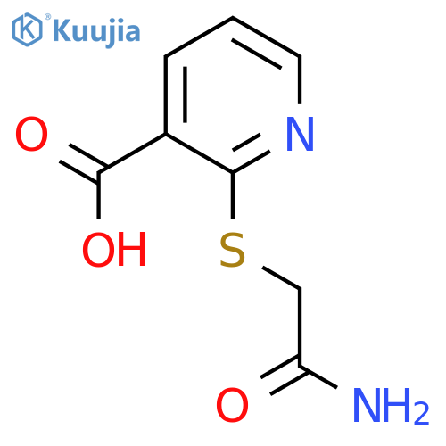 2-(carbamoylmethyl)sulfanylpyridine-3-carboxylic Acid structure