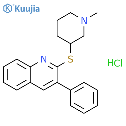 2-(1-Methyl-3-piperidinyl)thio-3-phenylquinolineHydrochloride structure