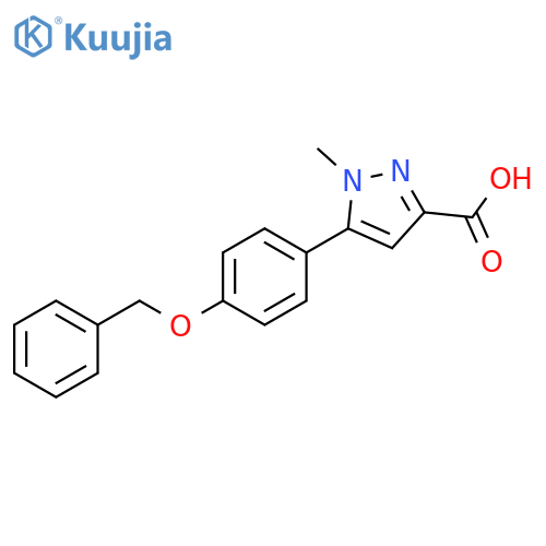 1H-Pyrazole-3-carboxylic acid, 1-methyl-5-[4-(phenylmethoxy)phenyl]- structure