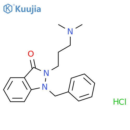 2-3-(Dimethylamino)propyl-1,2-dihydro-1-(phenylmethyl)-3H-indazol-3-one Hydrochloride structure