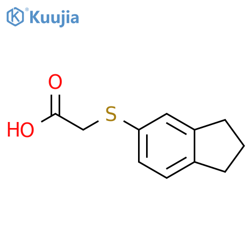 2-(2,3-dihydro-1H-inden-5-ylsulfanyl)acetic Acid structure
