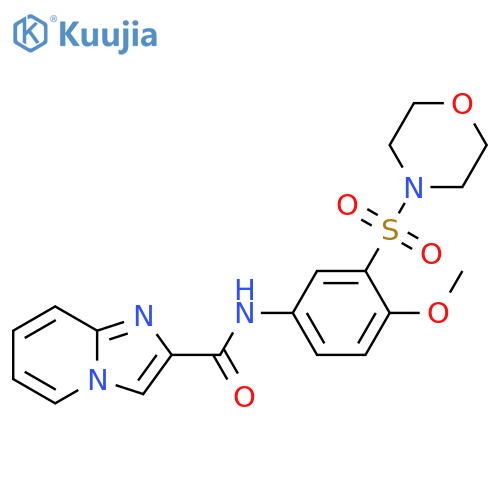 Imidazo[1,2-a]pyridine-2-carboxamide, N-[4-methoxy-3-(4-morpholinylsulfonyl)phenyl]- structure