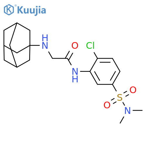 Acetamide, N-[2-chloro-5-[(dimethylamino)sulfonyl]phenyl]-2-(tricyclo[3.3.1.13,7]dec-1-ylamino)- structure