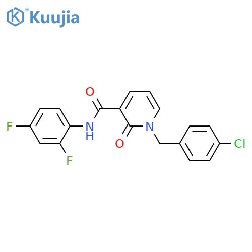 1-(4-chlorophenyl)methyl-N-(2,4-difluorophenyl)-2-oxo-1,2-dihydropyridine-3-carboxamide structure