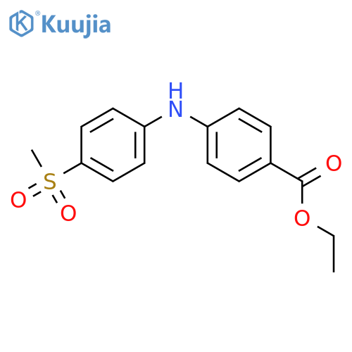 BENZOIC ACID, 4-[[4-(METHYLSULFONYL)PHENYL]AMINO]-, ETHYL ESTER structure