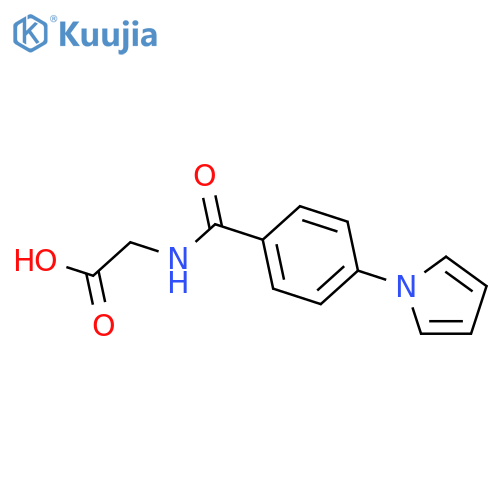 2-{4-(1H-pyrrol-1-yl)phenylformamido}acetic acid structure