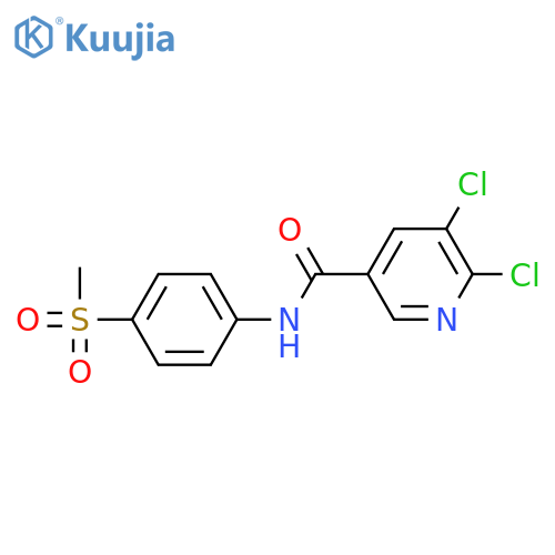 5,6-dichloro-N-(4-methanesulfonylphenyl)pyridine-3-carboxamide structure